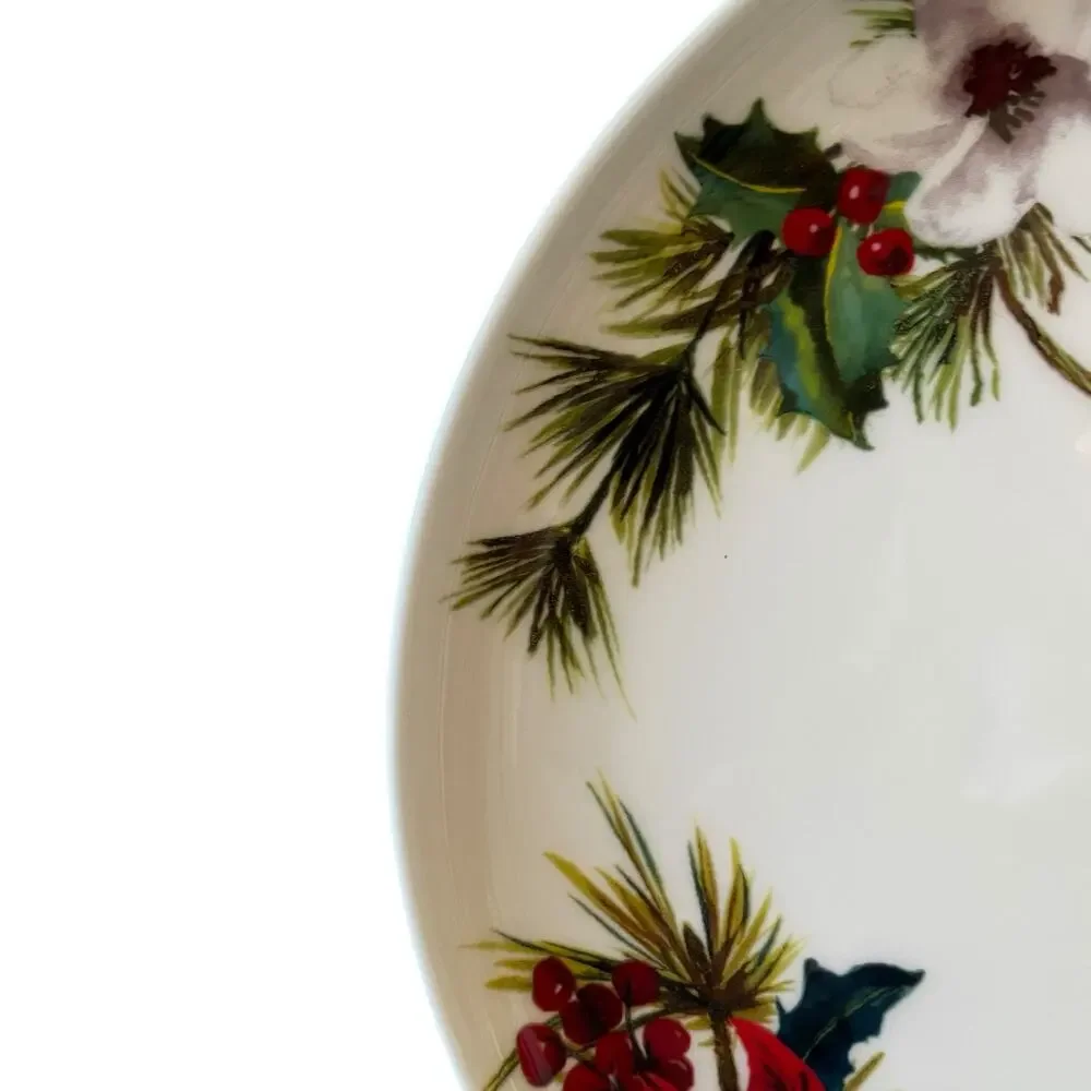 Mikasa Christmas HOPE JOY Fine China 9.25in Holiday Salad Plates Set of 4 New